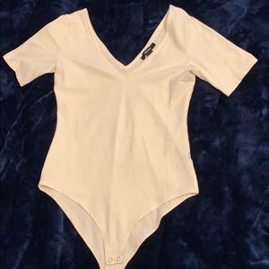 Off-white short sleeve bodysuit